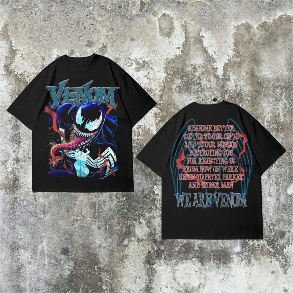 เสื้อยืด Venom Oversize - เสื้อยืด Vintage Venom Oversize Black 20s