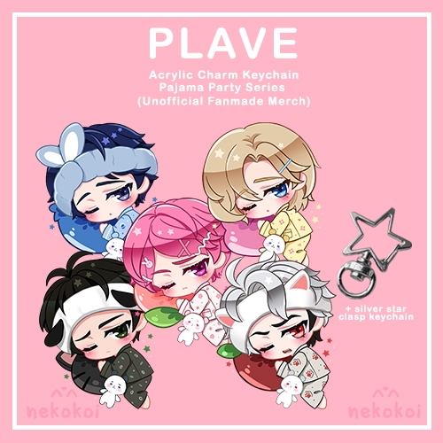 PLAVE พวงกุญแจอะคริลิค ปาร์ตี้ชุดนอนน่ารัก unofficial merch
