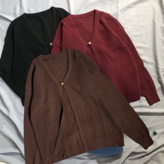 MANJA crop cardigan rajut atasan wanita korean style terbaru