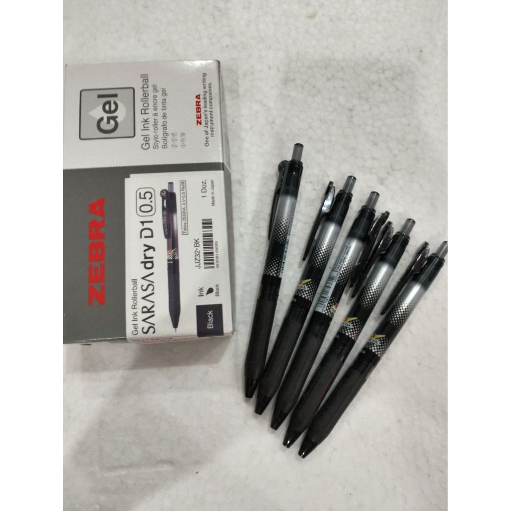 ZEBRA ยี่ห้อ SARASA DRY D1 BLACK GEL PEN
