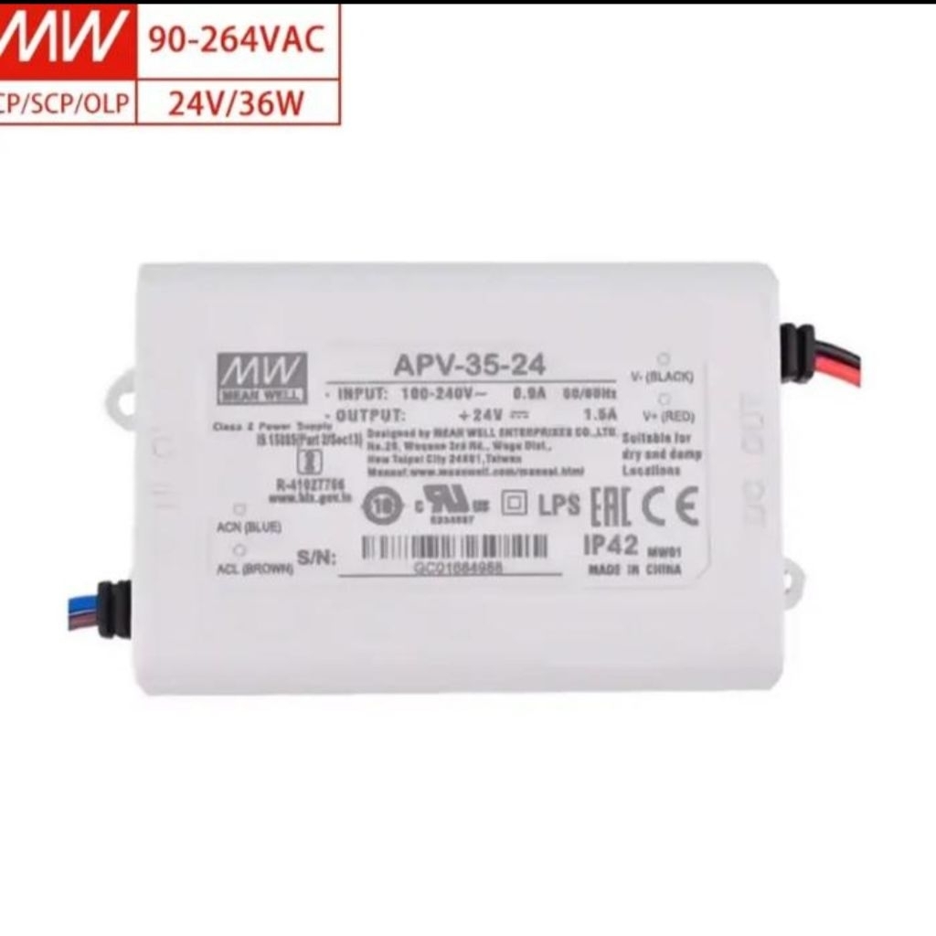 MeanWell Mean Well APV 35-24 24V 24V 35W 35 วัตต์ 1.5Ah