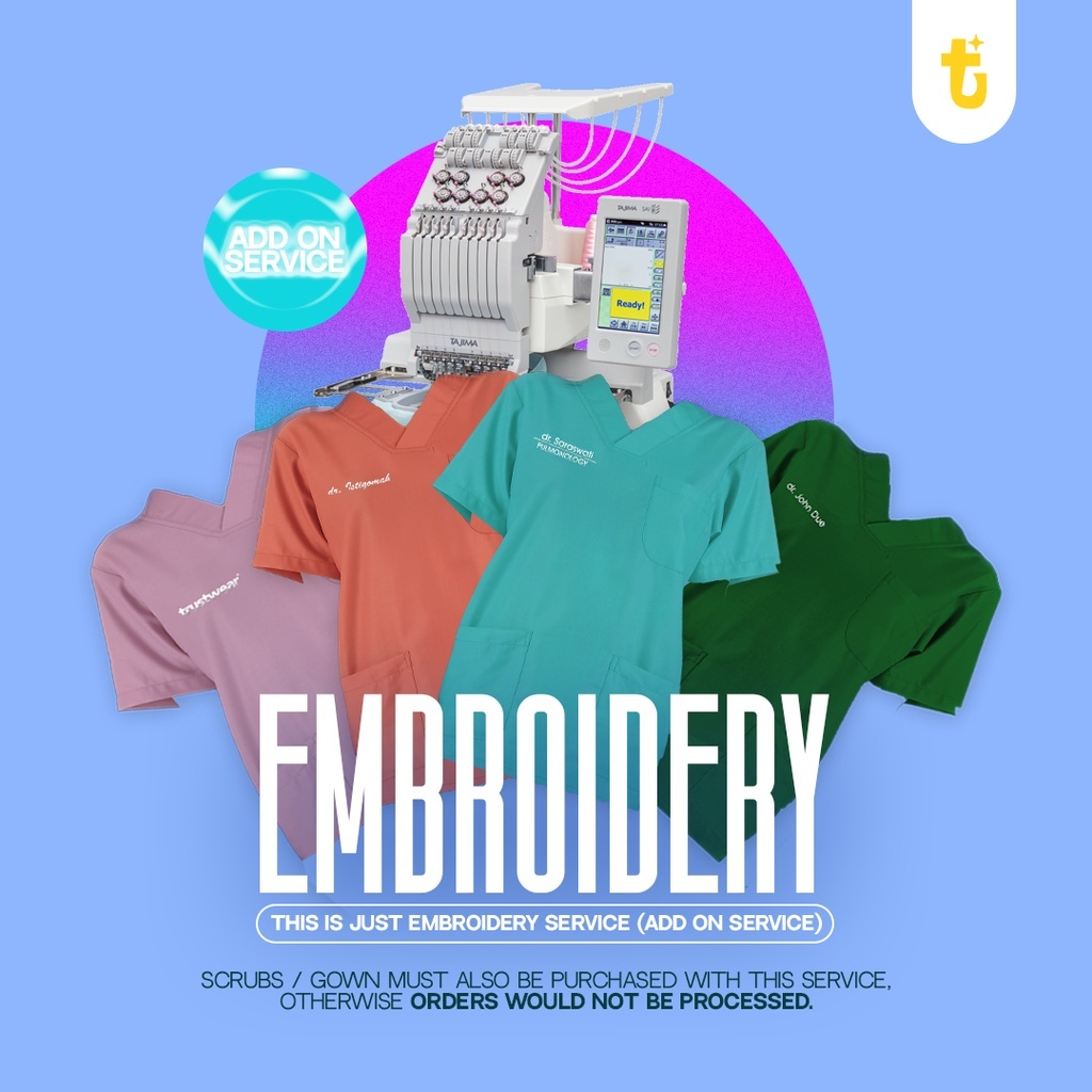 TRUSTWEAR PO EMBROIDERY Name Logo Doctors Scrub / Nurse / Doctors Guard Pants Set