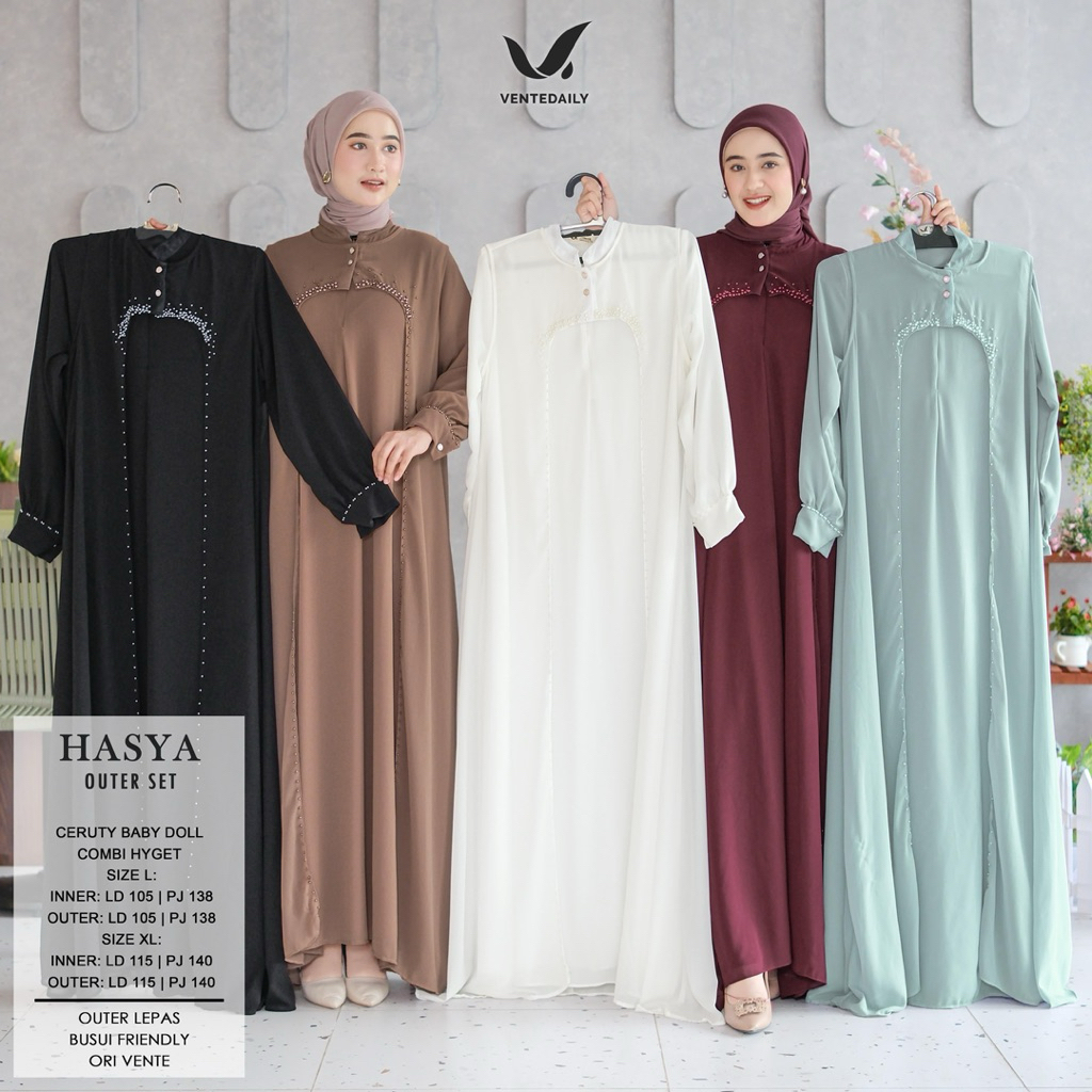 NO CANCEL• Hasya Abaya โดย Vente• Gamis Abaya พรีเมี่ยม ORI SENTE