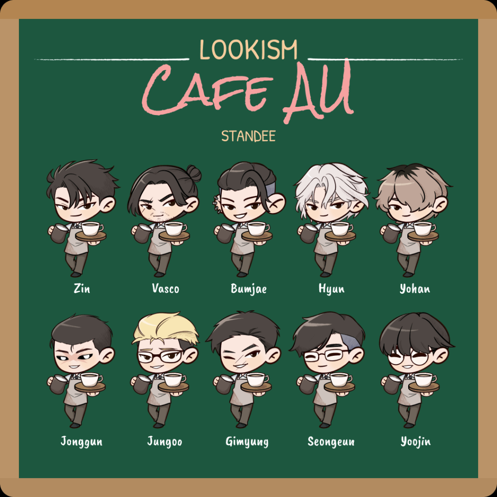Lookism Standee Cafe AU (Fanmerch by Kurokami258)