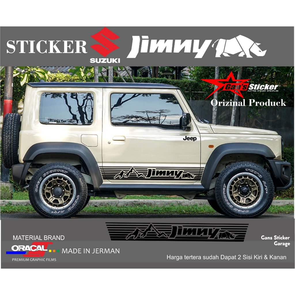 สติ๊กเกอร์ SUZUKI JIMNY SUZUKI JIMNY อุปกรณ์ตกแต่งรถยนต์