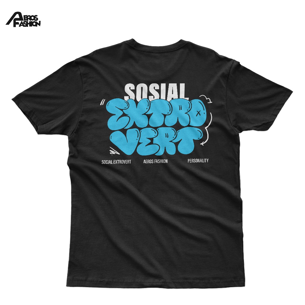 Social Extrovert Distro เสื้อยืดผ้าฝ้ายหวี 24s Unisex