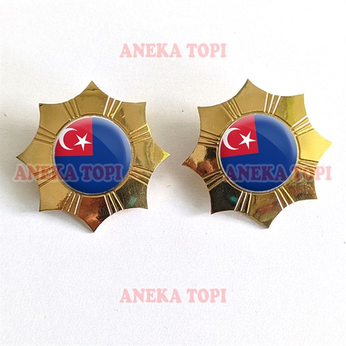 Johor Badge Johor เข็มกลัด Lapis เรซิ่นคอ Pin Johor Flag of State ทุกรุ่น - หมวกต่างๆ