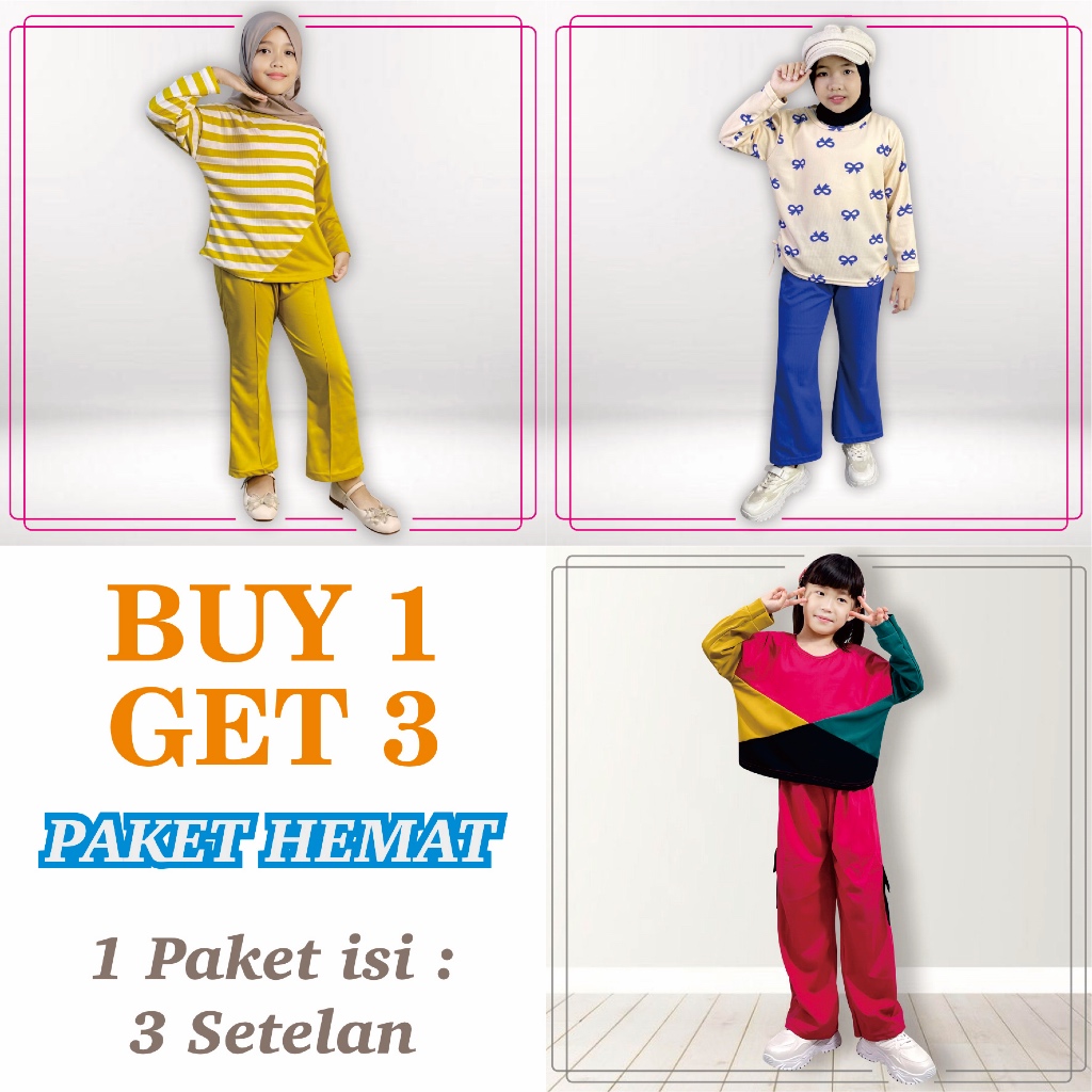 GOGOFASHION P29 ชุดเสื้อผ้าและกางเกงเด็กผู้หญิง