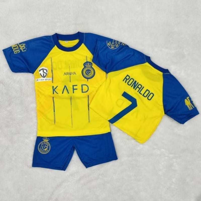 ชุดเสื้อฟุตบอลเด็ก AL NASSR ล่าสุด/ เสื้อฟุตบอลเด็ก Ronaldo