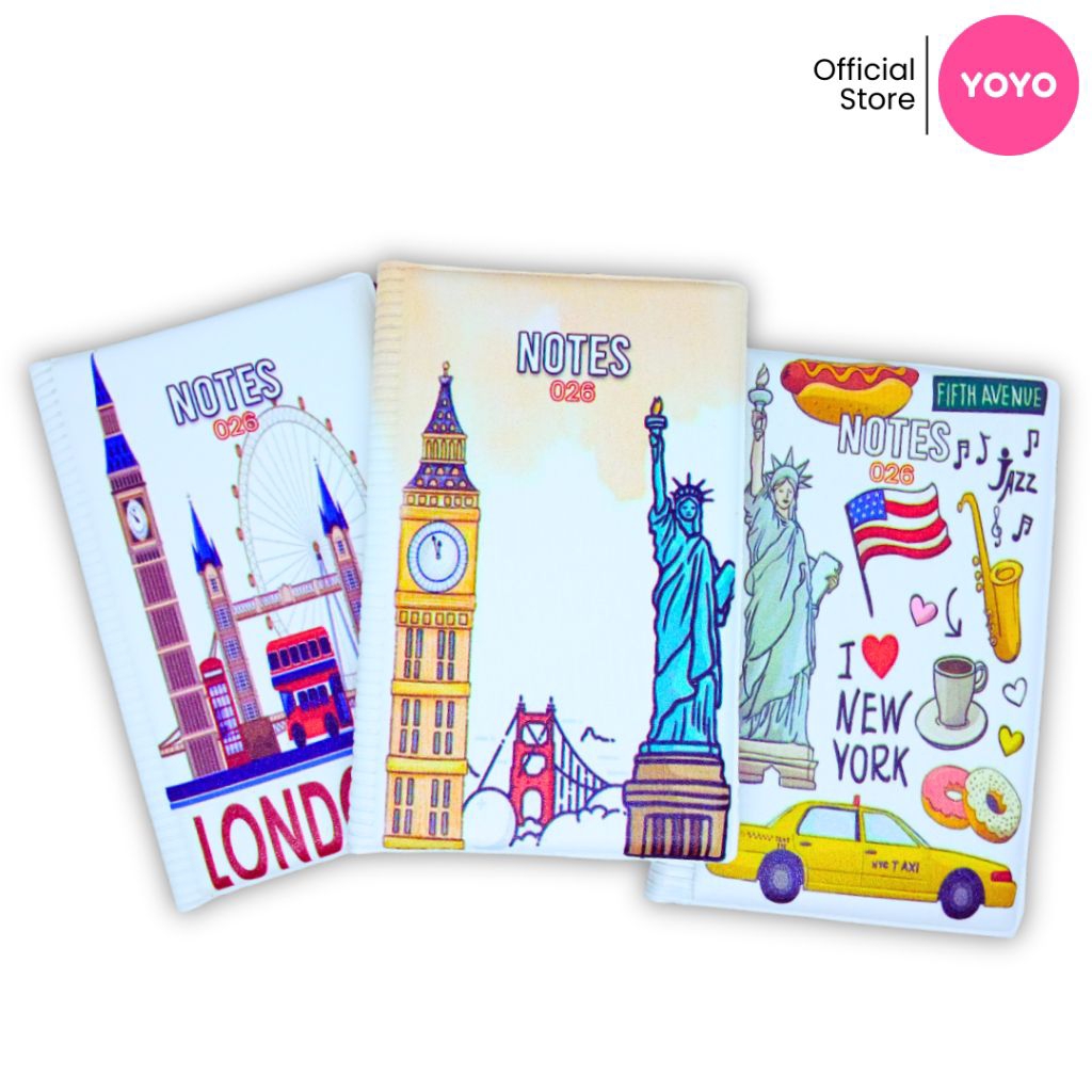 YOYO Notebook Aesthetic Travel Edition 84 แผ่นเครื่องเขียนโรงเรียน Notebook