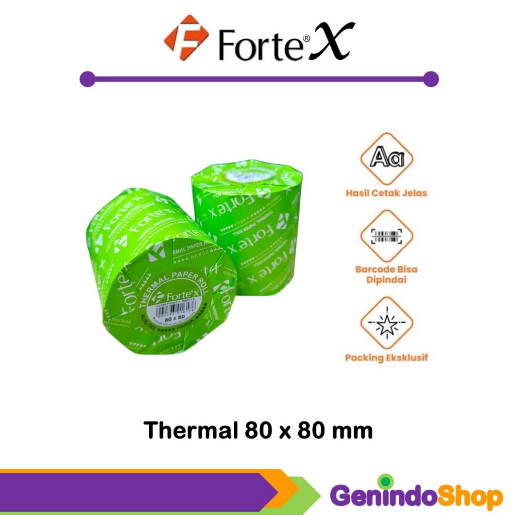แคชเชียร์ใบเสร็จรับเงินม้วนกระดาษ / Thermal Struck Roll 80x80mm ForteX