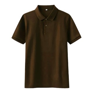 Kaospolos - Kaos Kerah Polo Shirt Pria Polos Cokelat Tua | Baju Atasan Pique Lengan Pendek Dewasa