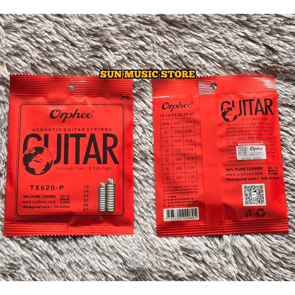Orphee Original สายกีตาร์โปร่ง TX620-P 010-047 - Orphee TX 620-P 010-047 สายกีตาร์โปร่ง
