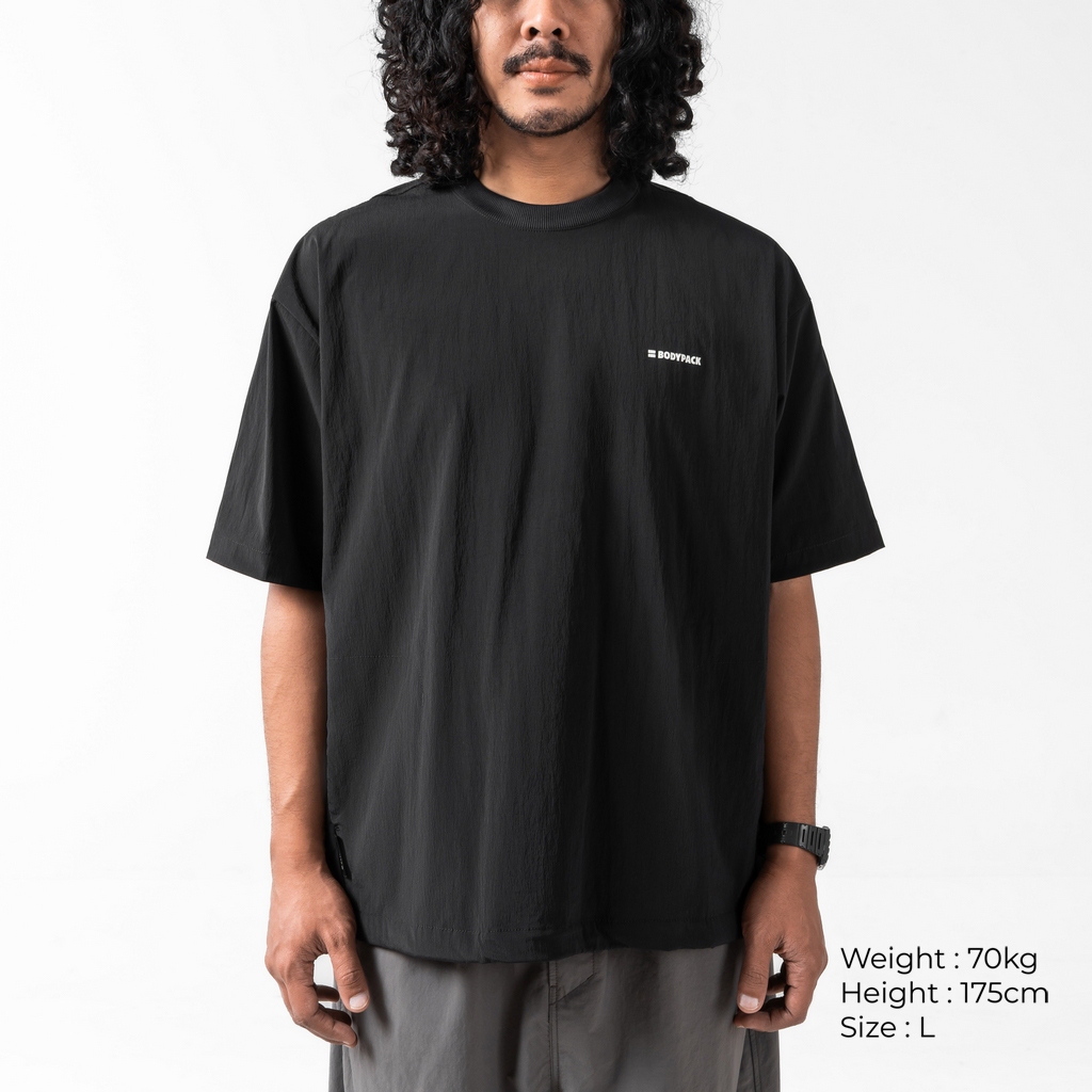 เสื้อยืดแขนสั้นน้ําหนักเบา Bodypack Mogul 1.0 - สีดํา