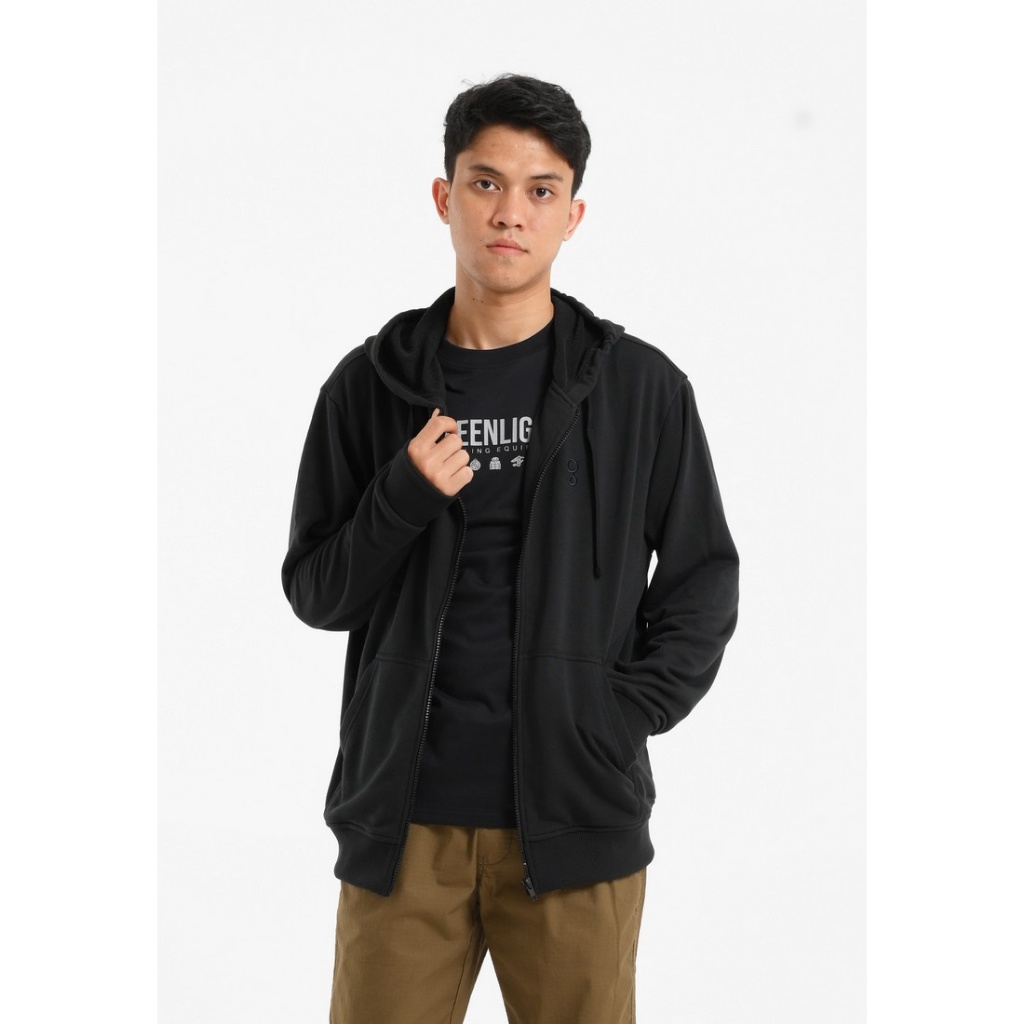 Greenlight เสื้อแจ็คเก็ตผู้ชาย Zipper Hoodie Regular Fit French Terry Thumb Hole Kayden H031224