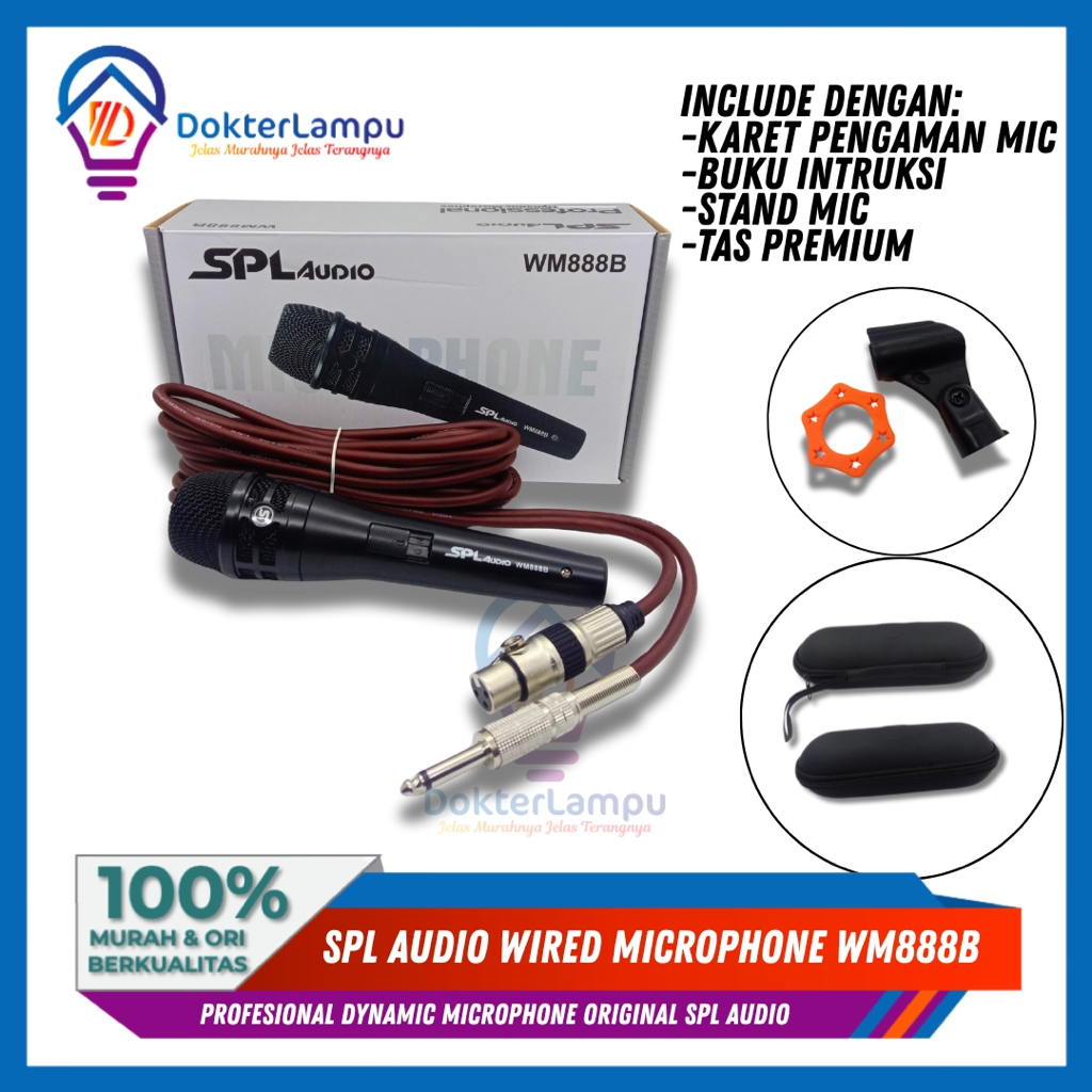 WM888B SPL ไมโครโฟนแบบมีสายเสียง