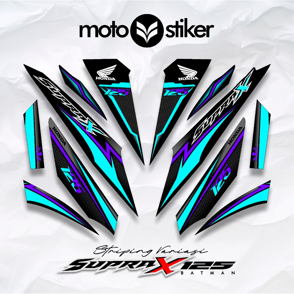 SUPRA X 125R VARIATION STRIPING / KRS 95 MOTIF / SUPRA X 125 BATMAN STICKER / SUPRA X BATMAN STICKER