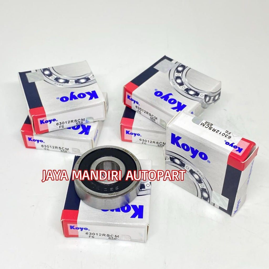 BEARING 6301 2RS KOYO หมวกยาง DIMENSIONS 12x37x12MM 63012rs KOYO