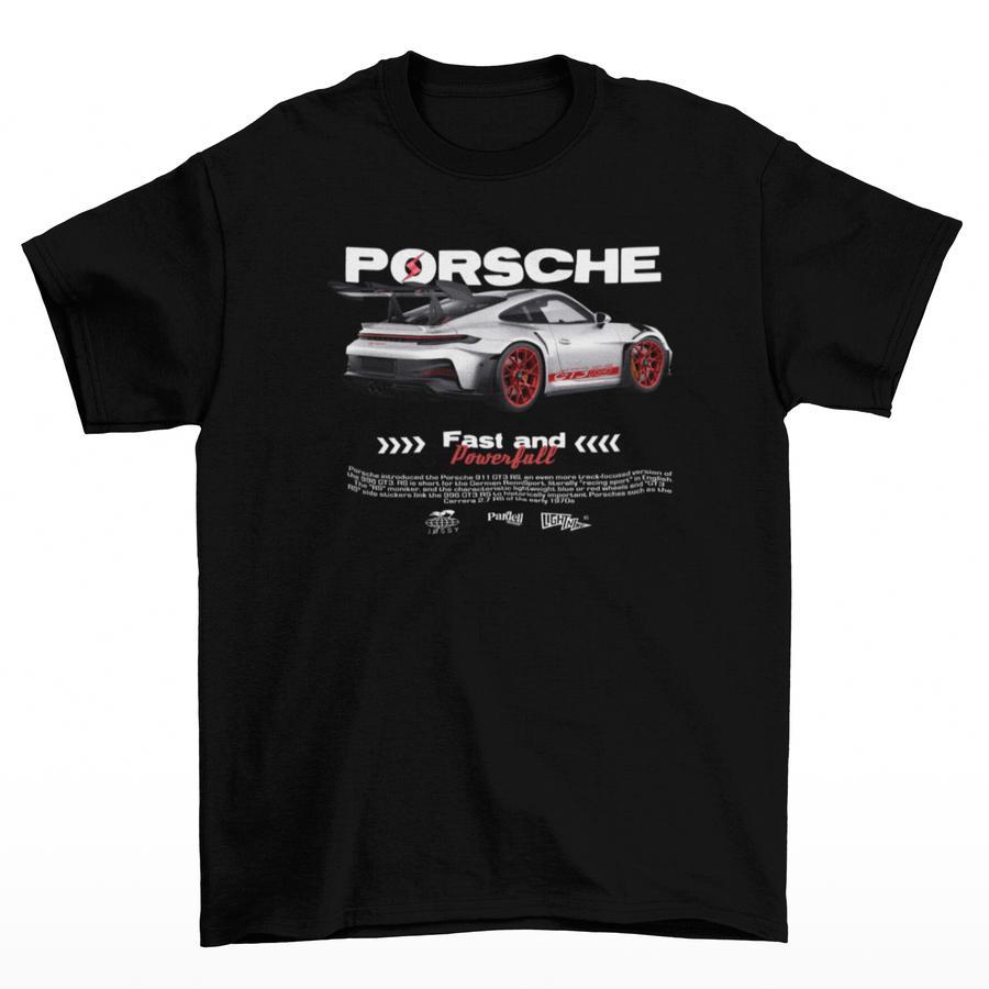 เสื้อยืด Toomync Mens Automotive Series - PORSCHE 911 2024 FAST Black
