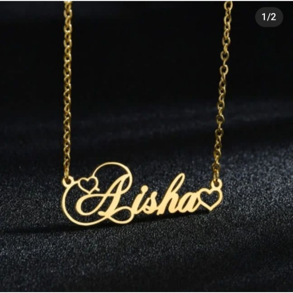 RF Jewelry - สร้อยคอชื่อไทเทเนียม สร้อยคอชื่อที่กําหนดเอง Custom