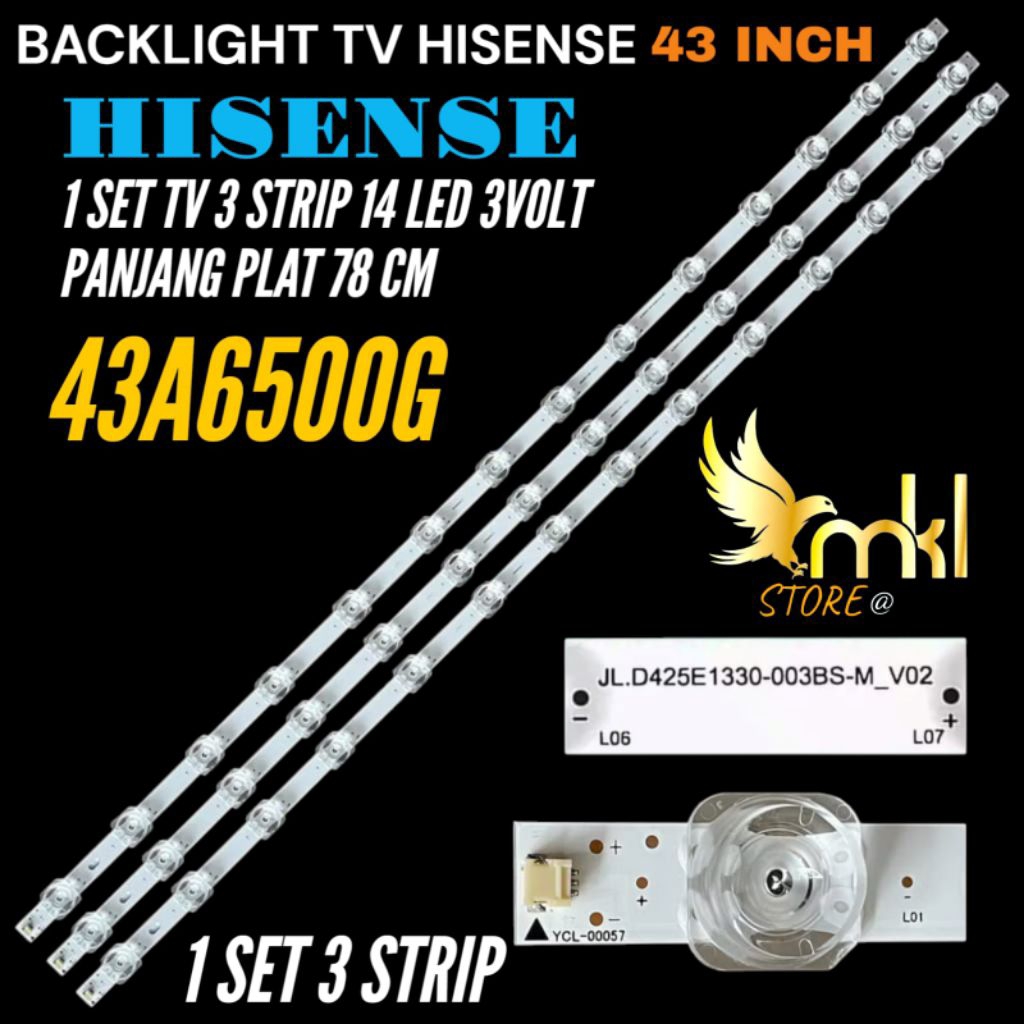 HISENSE 43 INCH LED TV BACKLIGHT 43A6500G HISENSE 43 INCH TV BACKLIGHT