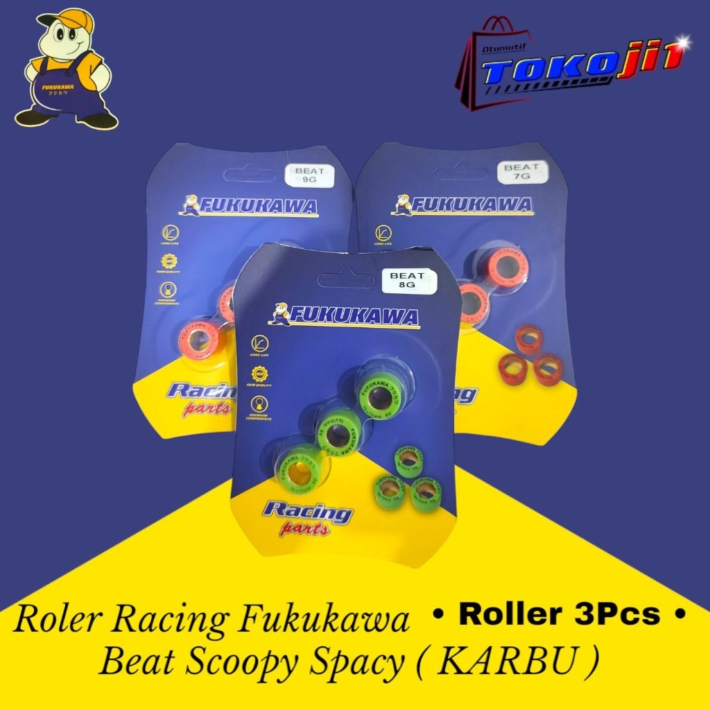 FUKUKAWA Roller Racing Beat Scoopy Spacy คาร์บูเรเตอร์ 7Gram - 10Gram 3 ชิ้น