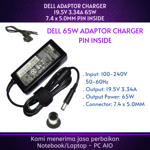 Dell 19.5v 3.34a Latitude D400 D410 D420 D500 D505 D510 D520 D530 D531 D600 D610 D620 D630 D800 D810