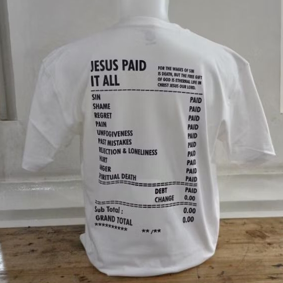 WALE เสื้อยืด Jesus Paid It All Jesus Christ