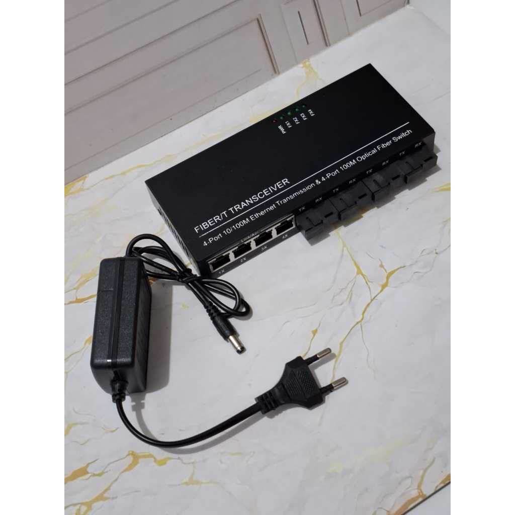 Media Converter htb 4fo 4lan 100mbps 4 พอร์ต FO 4 พอร์ต LAN Switch Fiber Optic Converter 4 FO 4 LAN