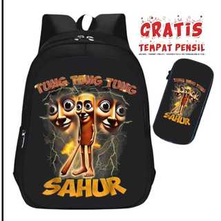 Tas Tung Tung Sahur Tas Anak Sekolah Laki-Laki Tk Sd Terbaru Viral Gratis Kotak Pensil Bisa COD