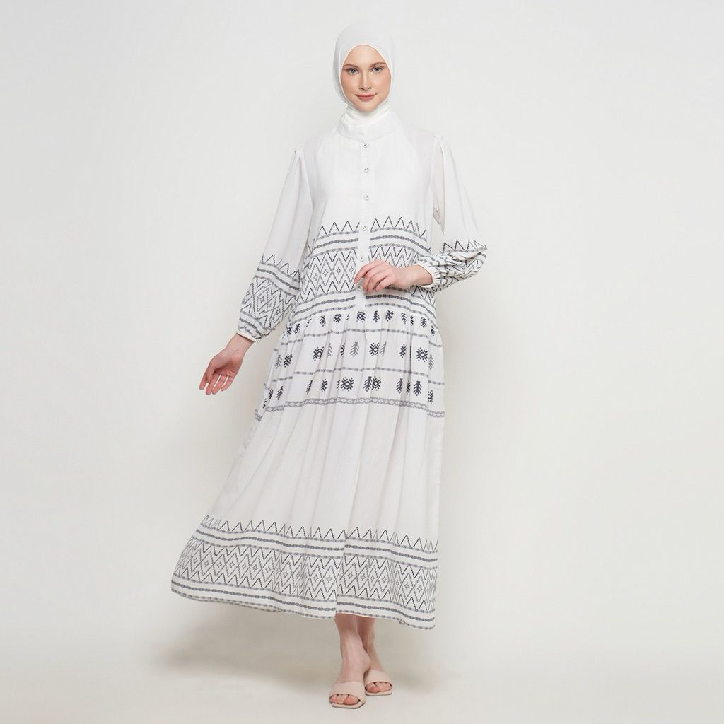 Kamilaa Premium - Zenia Dress Ethnic Grey