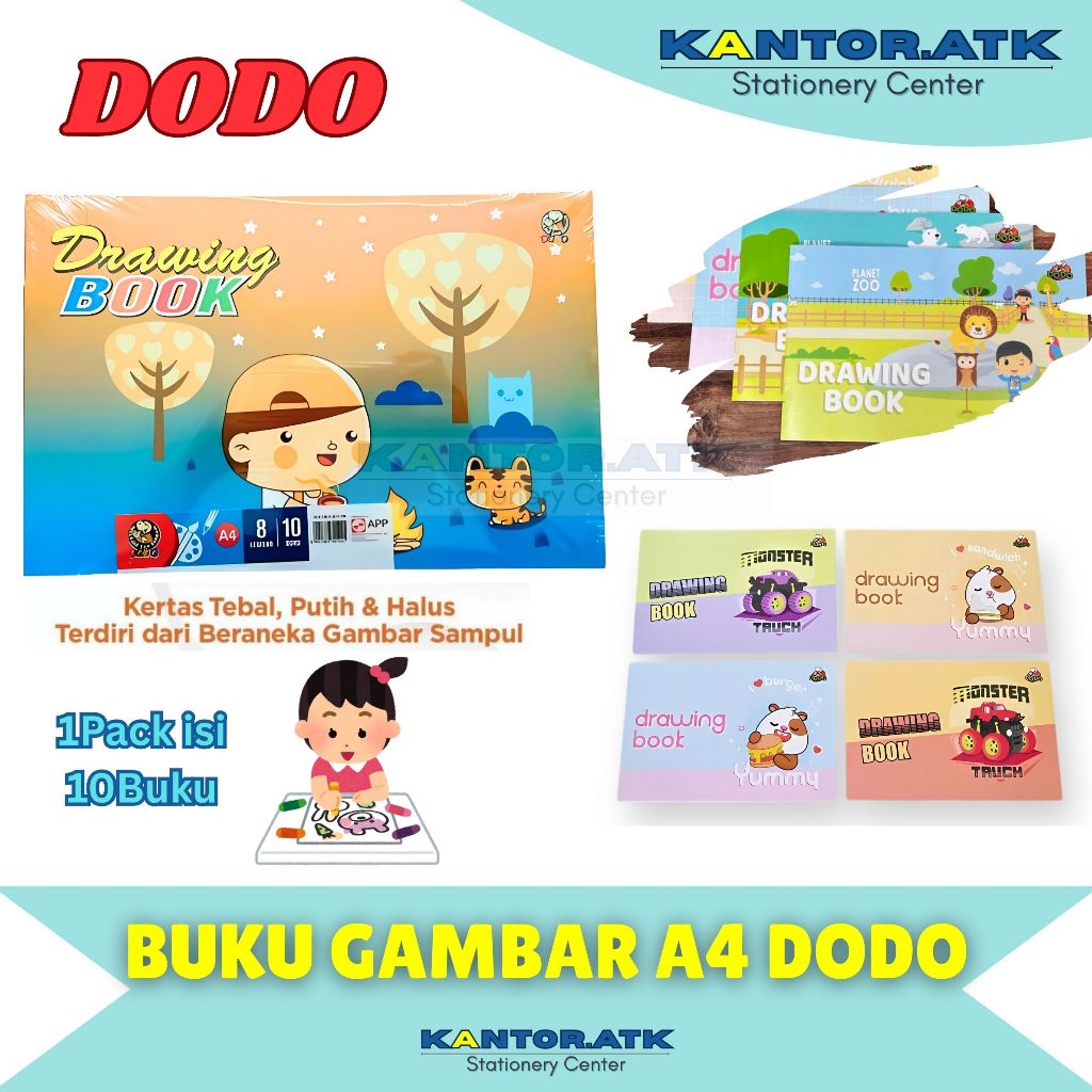 (10 ชิ้น) สมุดวาดภาพ A4 DODO / สมุดวาดภาพ A4