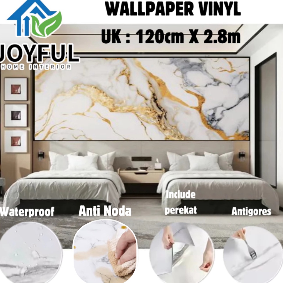 CODE O35H Joyful Home ภายในไวนิล Marble Roll JUMBO หนา 25 mm