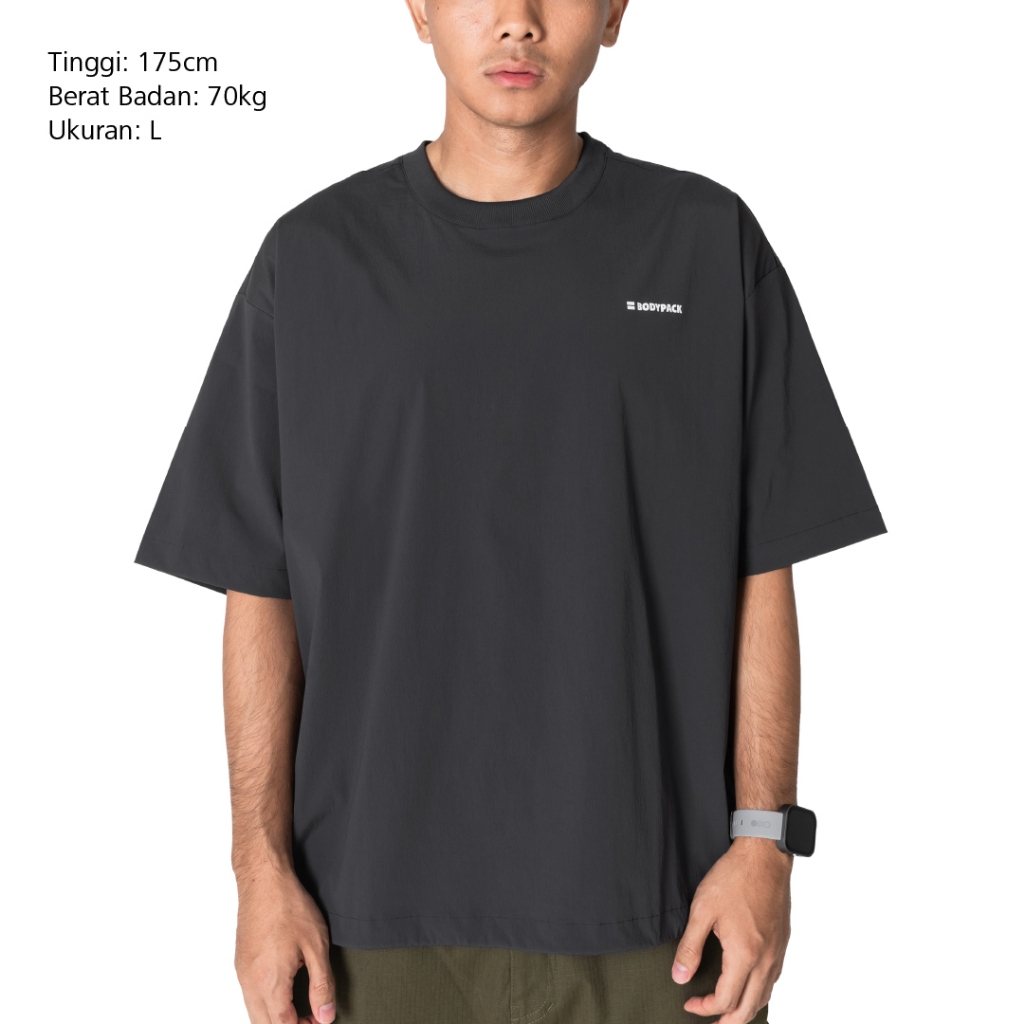 เสื้อยืดแขนสั้นน้ําหนักเบา Bodypack Mogul - สีเทา