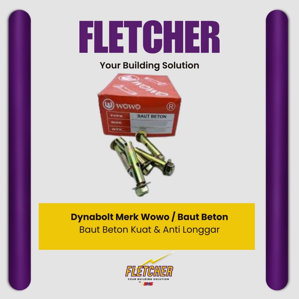Dynabolt ยี่ห้อ Wowo / สลักเกลียวคอนกรีต / Wowo Dynabolt ยี่ห้อ Strong & Anti-Loose สลักเกลียวคอนกรี