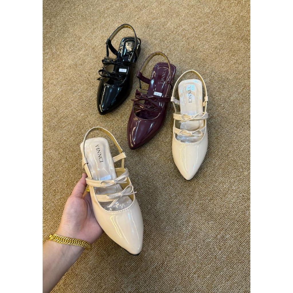 รองเท้าแตะ Vinnci Flatshoes FREE BOX| รองเท้าผู้หญิง | รองเท้าส้นสูงปาร์ตี้อินเทรนด์ | รองเท้าส้นสูง