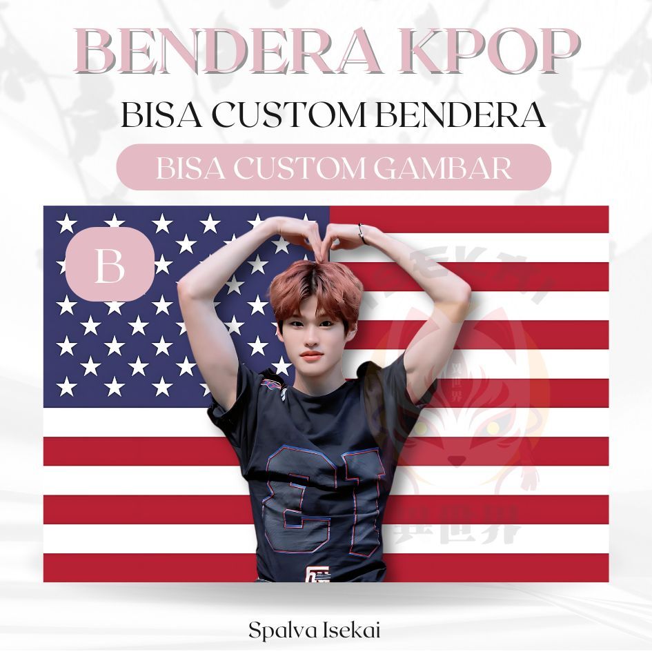 AMERICAN FLAG KPOP SOHEE RIIZE / โปสเตอร์ KPOP FLAG Moon Sohee / พรม KPOP / พรม Kpop