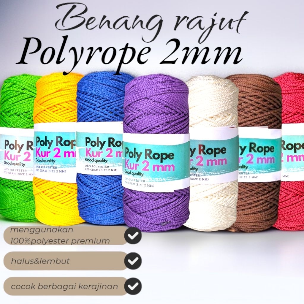 POLYROPE KNITTING YARN 2MM || สมบูรณ์ที่สุด
