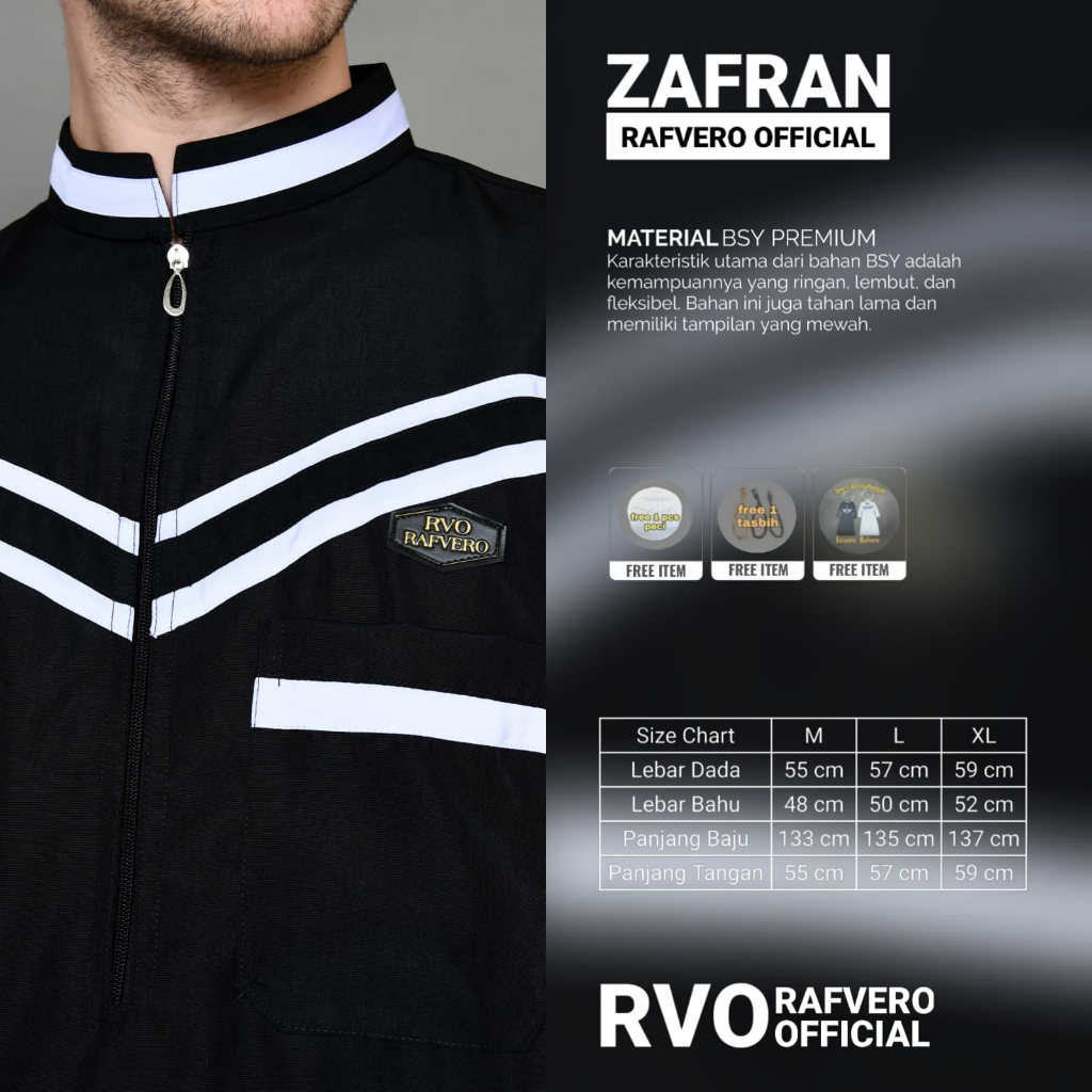 ข้อเสนอใหม่ Gamis ผู้ชาย - Zafran Original Rafvero เสื้อคลุมผู้ชาย Gamis