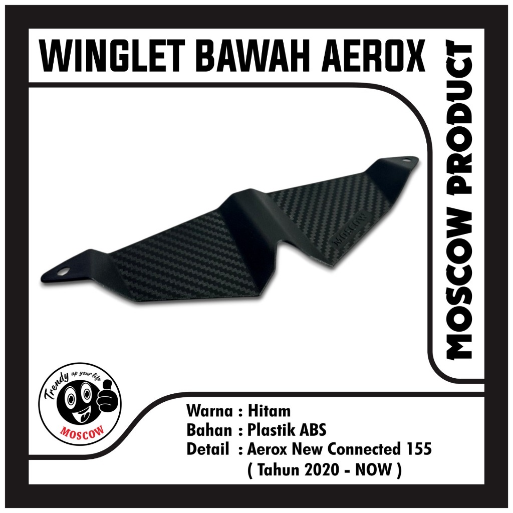 ใหม่ทั้งหมด AEROX 155 เชื่อมต่อ BOTTOM WINGLET 2020 2021 2022 2023 2024 AEROX WINGLET MUSTAZE ด้านหน