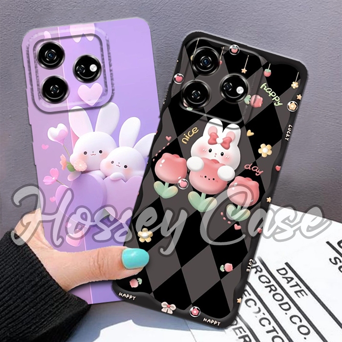 เคสนิ่มสําหรับ Oppo A3s / Realme C1 / A1k / Realme C2 / a5s / A7 / F9 / A12 / A11K - Bunny Motif - A