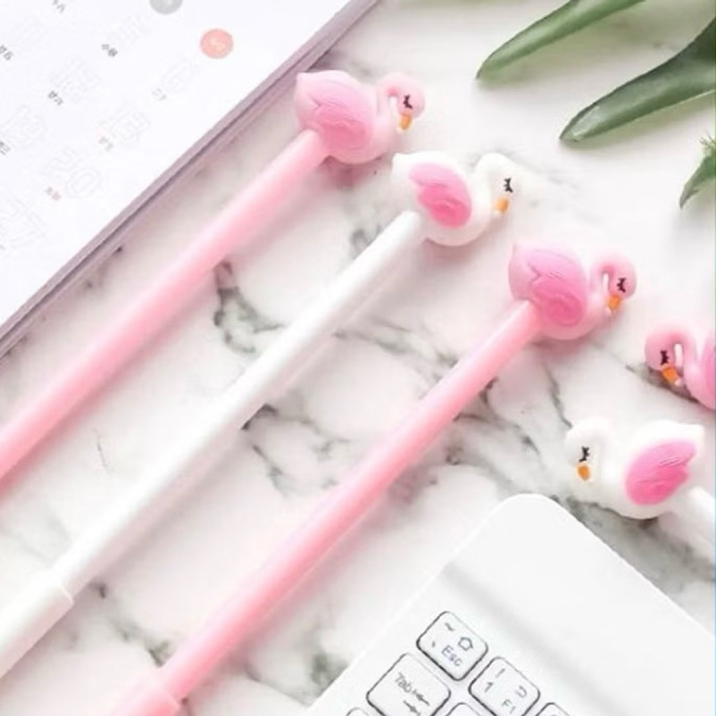 CUTE FLAMINGGO CHARACTER PEN STATINARY PEN MODERN FLAMINGO MOTIF STATIONERY