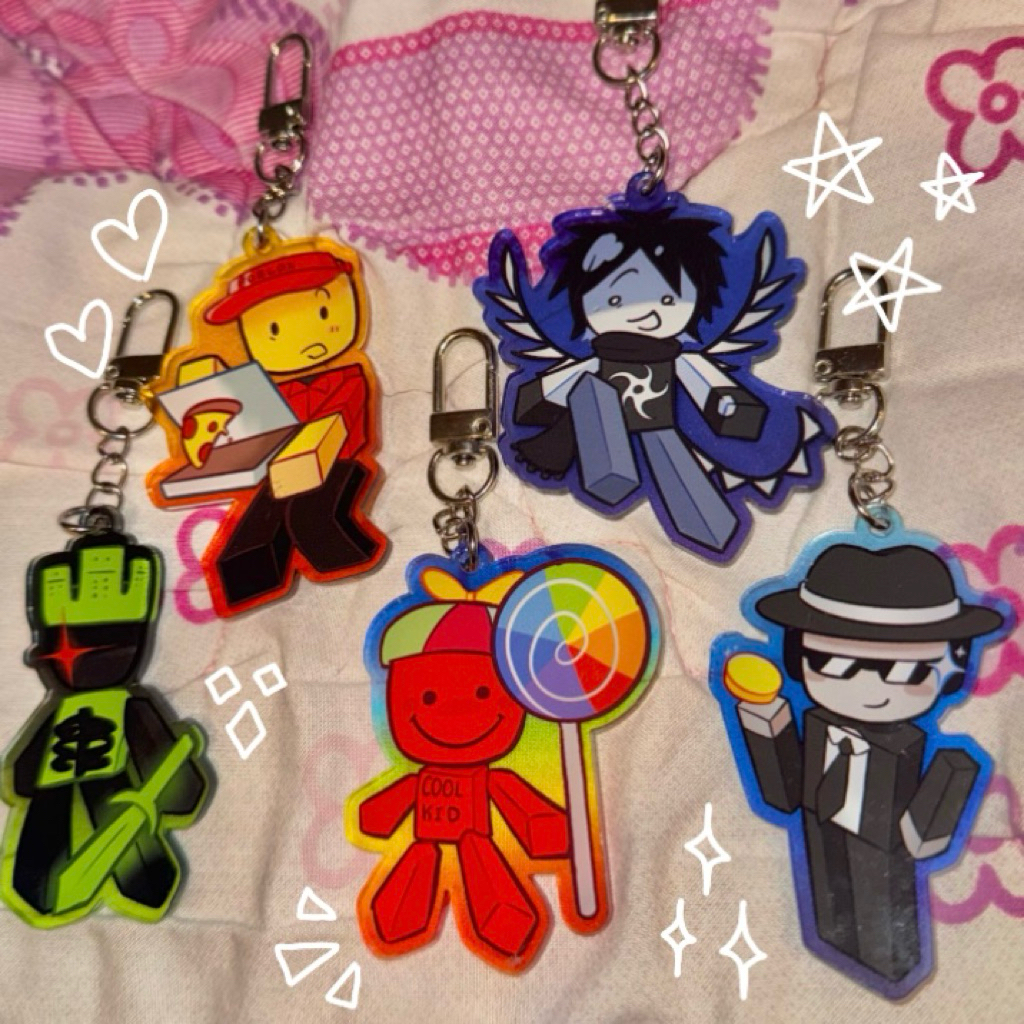 พวงกุญแจอะคริลิค Forsaken Fanmerch (เวอร์ชั่นระยิบระยับ)
