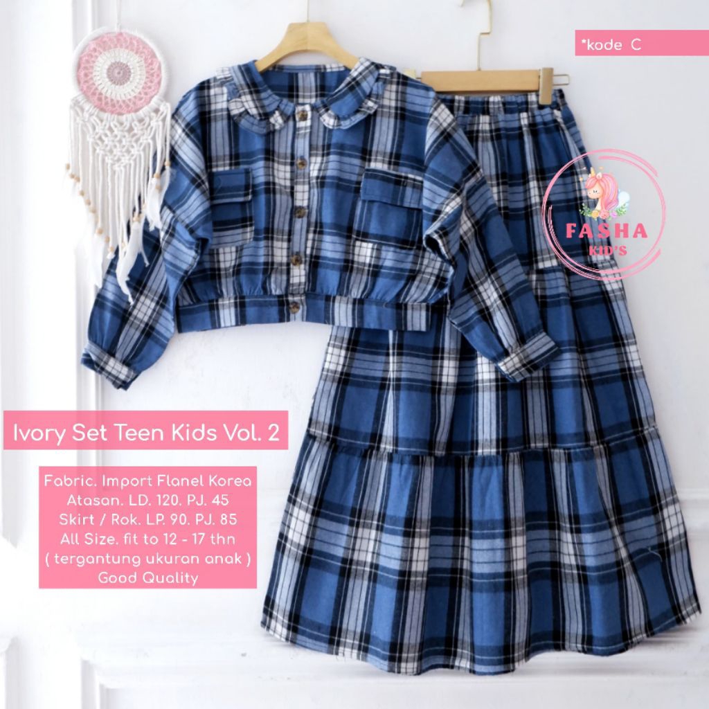 Tunnshope - IVORY SET TEEN KIDS VOL 2 - ชุดเด็กหญิง - ผ้าสักหลาดเต็มโมติฟนําเข้าพรีเมี่ยมสุดเท่ - By