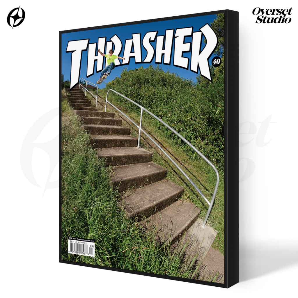 (โปสเตอร์ + Frameblock) Thrasher Aesthetic Wall Poster Minimalist Room Decor Wall Decor PST08