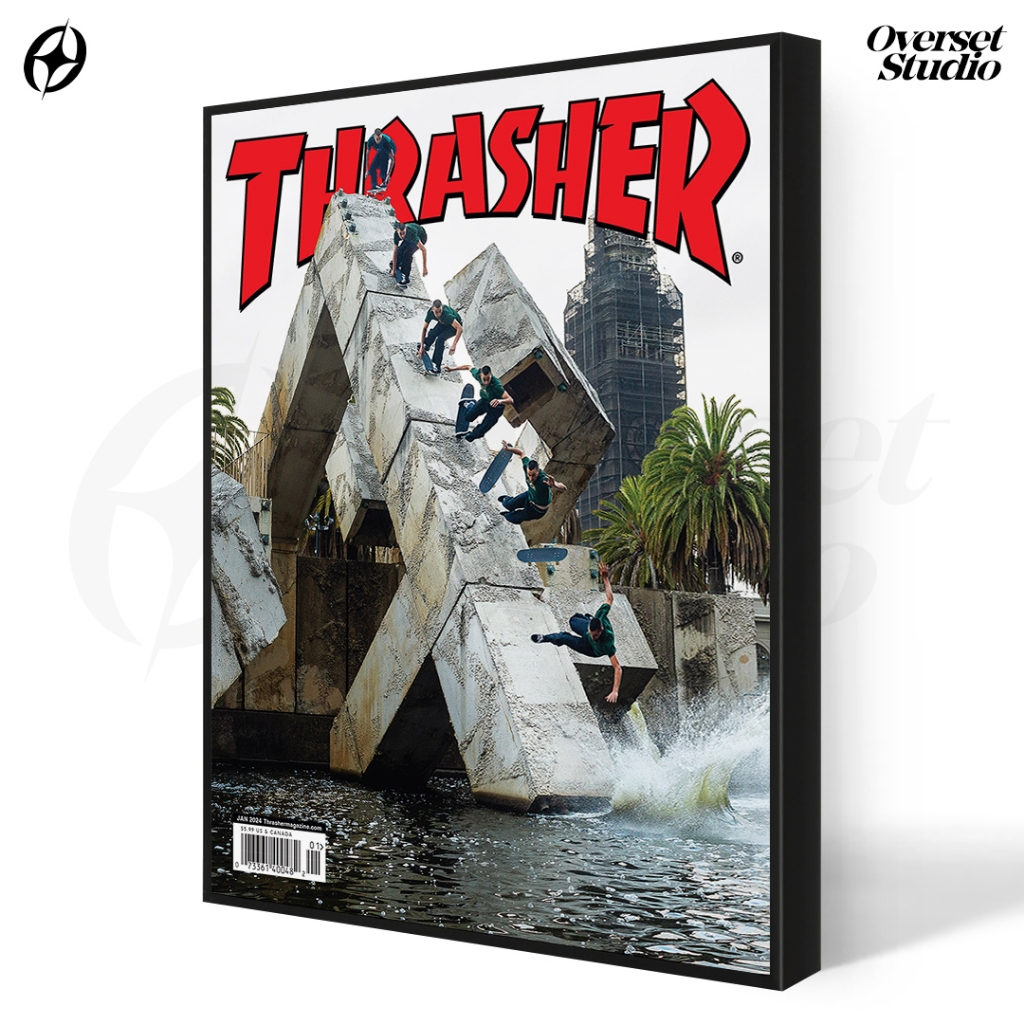 (โปสเตอร์ + Frameblock) Thrasher Aesthetic Wall Poster Minimalist Room Decor Wall Decor PST26