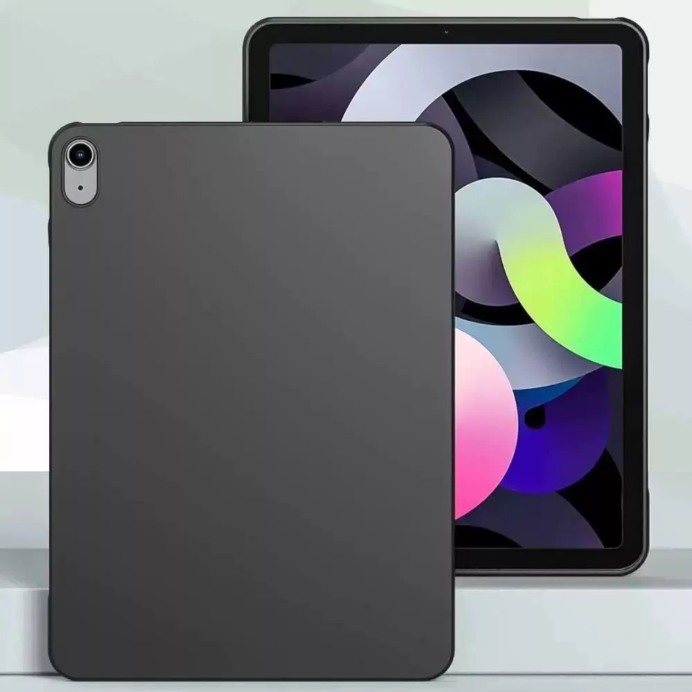Soft Black Case Tab Hitam Silicone Hitam [ iPad Pro M4 11+3 2024 / iPad 10 10.9 Bun / iPad Air 4 / i
