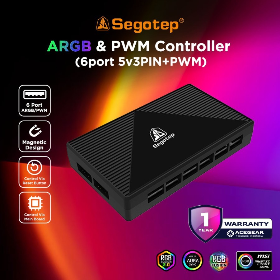 SEGOTEP ARGB & PWM Controller 6port 5V 3PIN+PWM