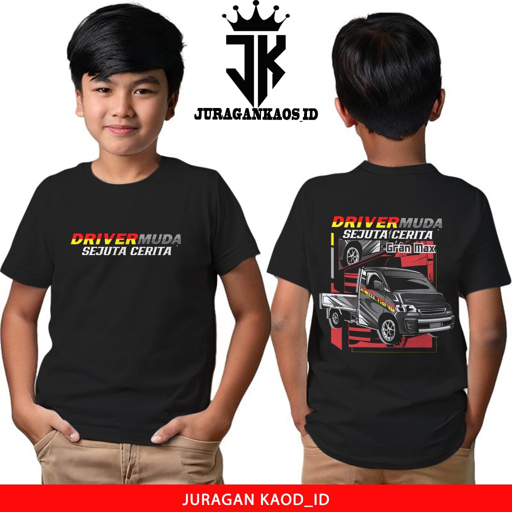 KATUN JuraganKaos Childrens Motif Granmax Driver Young Million Stories - เสื้อยืดเด็กอายุ 1 ถึง 12 ป