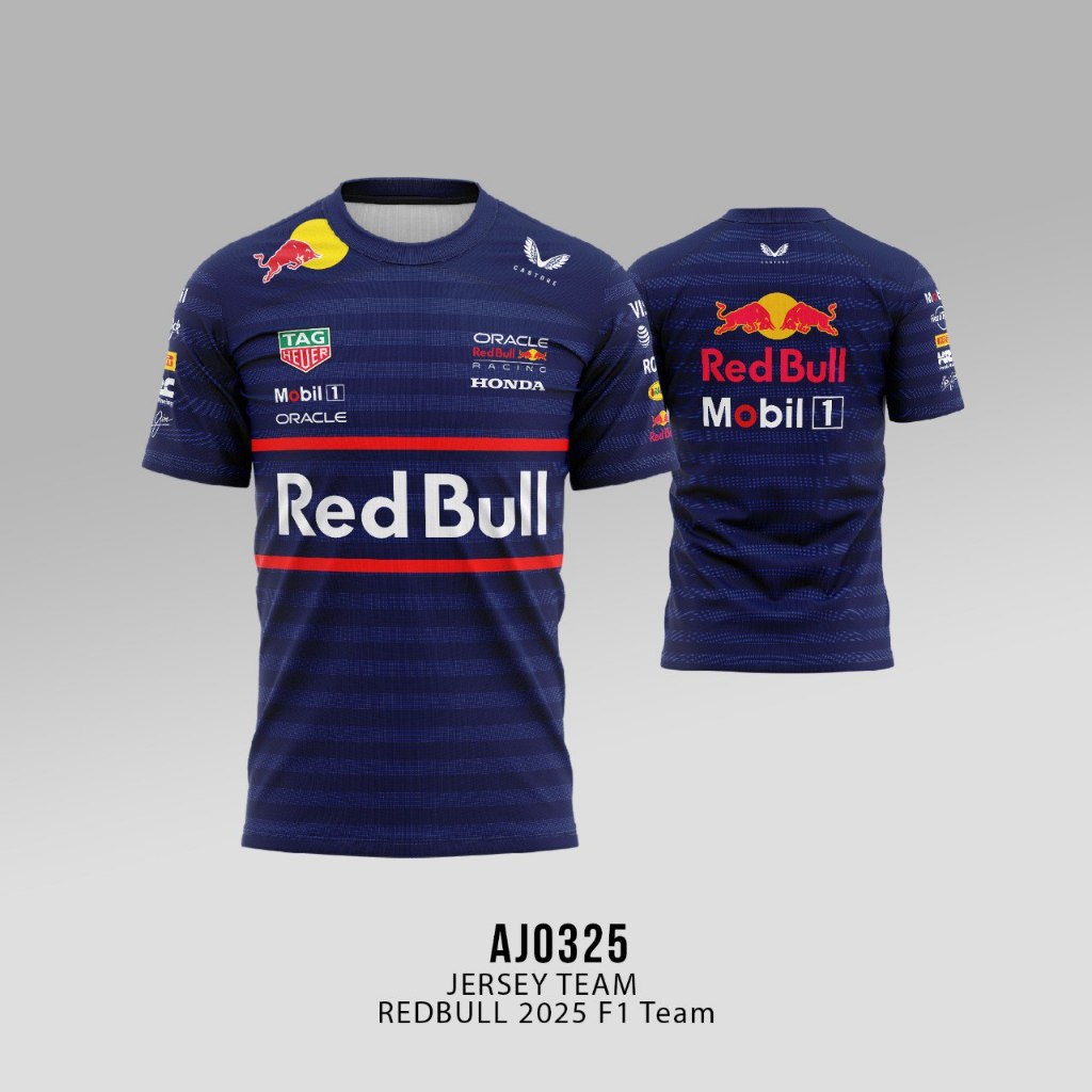 Jersey Shirt F1 Oneck Button Collar Redbull 2025 F1 Fullprint XS - 6XL